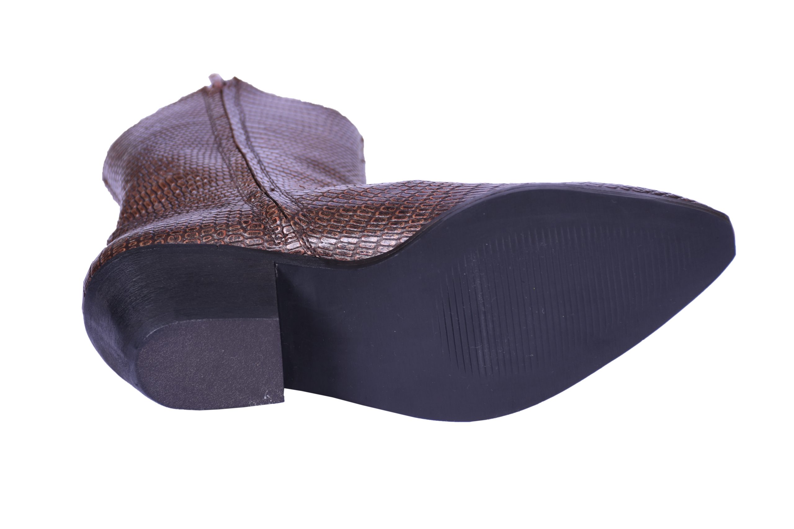 Snake Print Cow Crust Leather On A Texano Last With Handmade Outsole UV Overseas